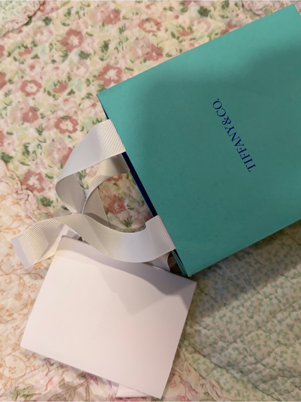 Tiffany & Co. Robin's-egg Blue Box with White Ribbon